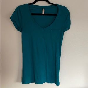 Teal v neck